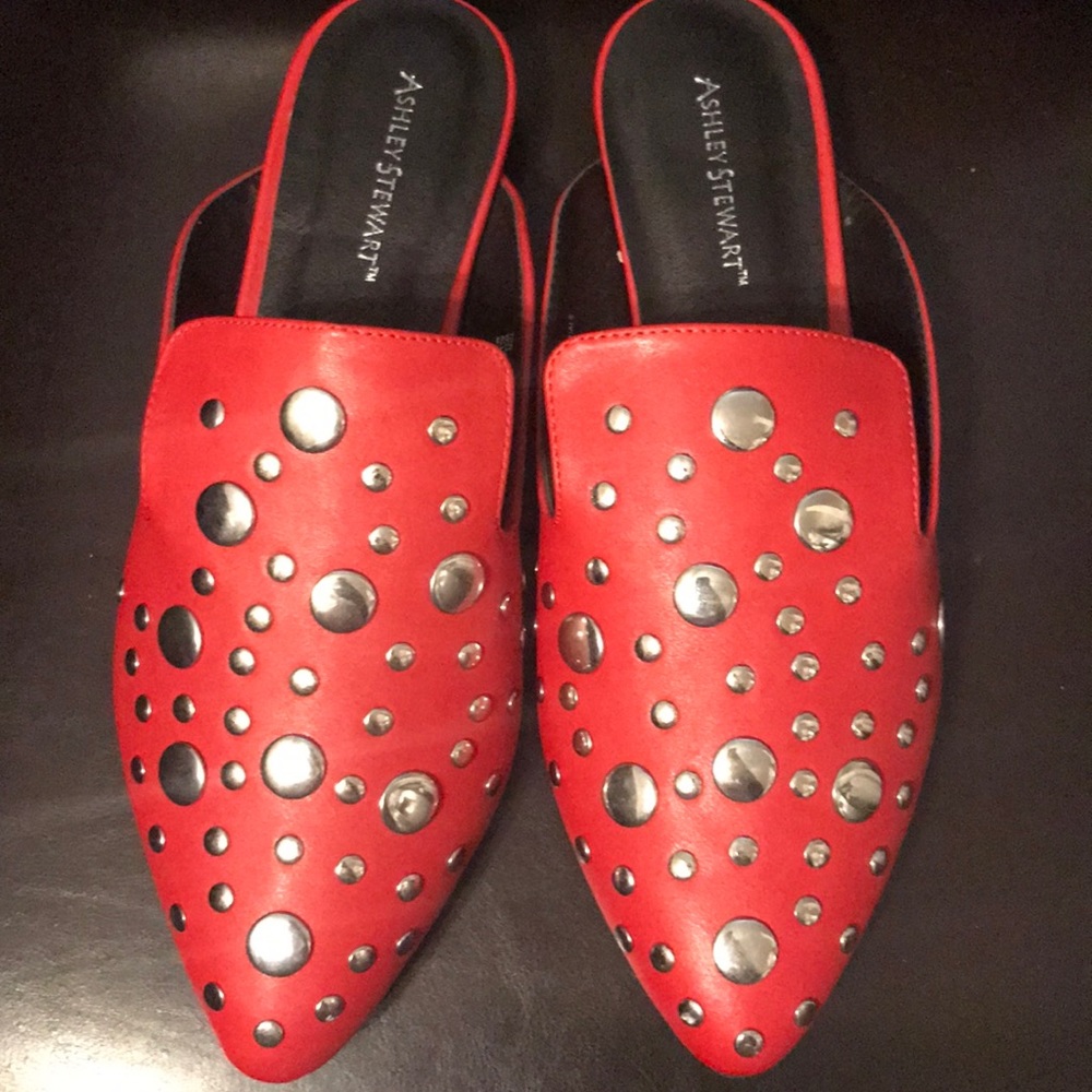 Studded Pointy Toe Mule